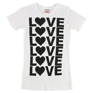 Palmer Cash Womens Love Graphic T-Shirt, White, NWT